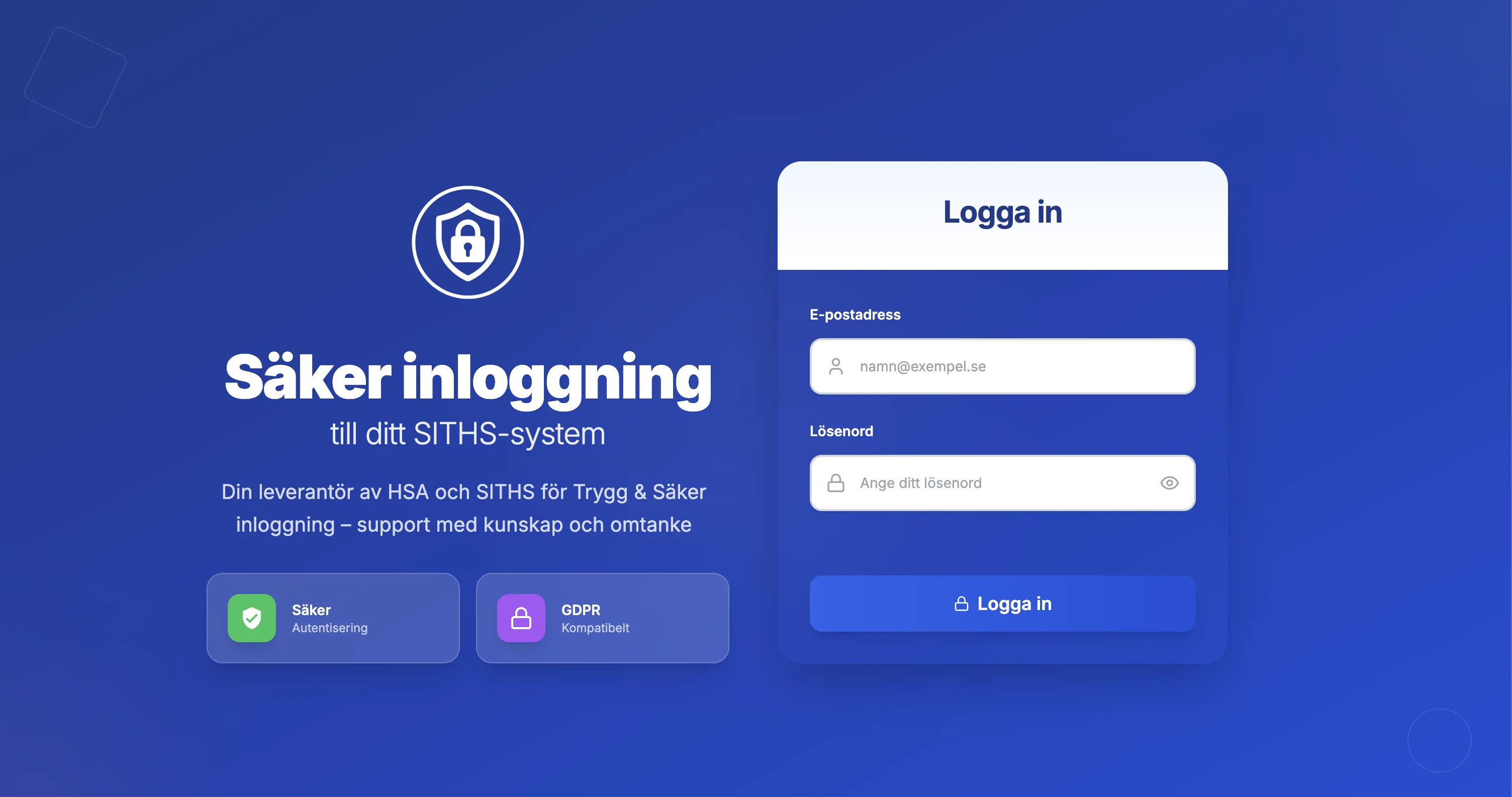 Omsorg & Behandling AB webbplats - Desktop 