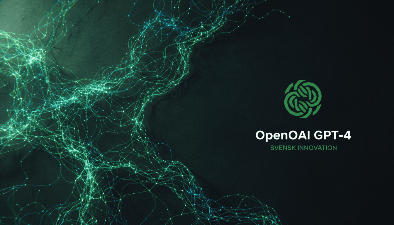 GPT-4-logotyp med nyckelförbättringar markerade för företagsanvändning