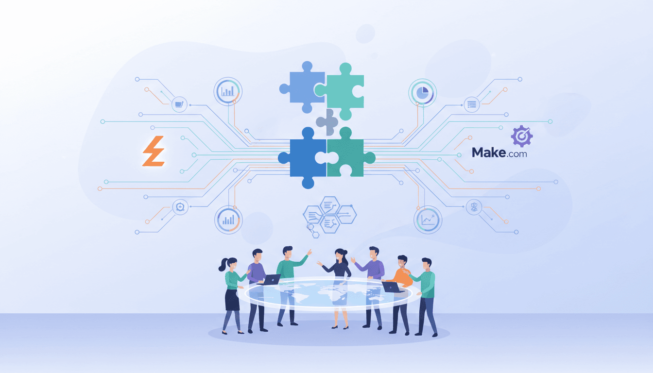 Jämförelsetabell mellan n8n, Zapier och Make automationsverktyg