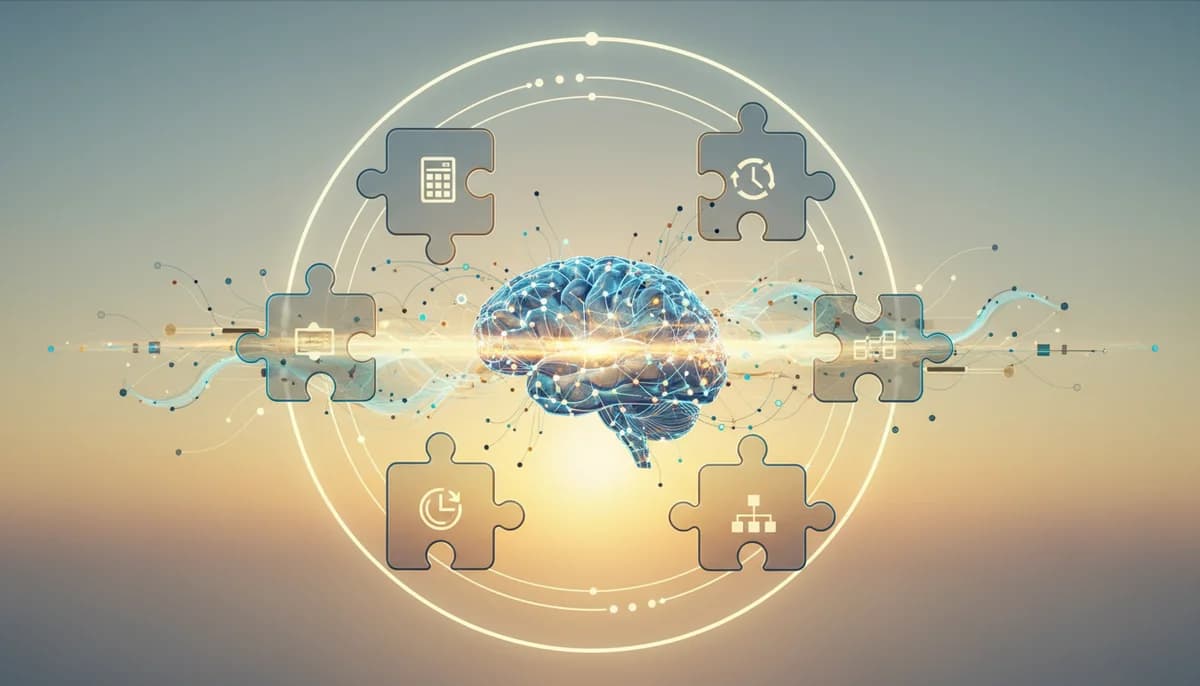 Ekonomiavdelning med AI-verktyg för bokföring och finansanalys