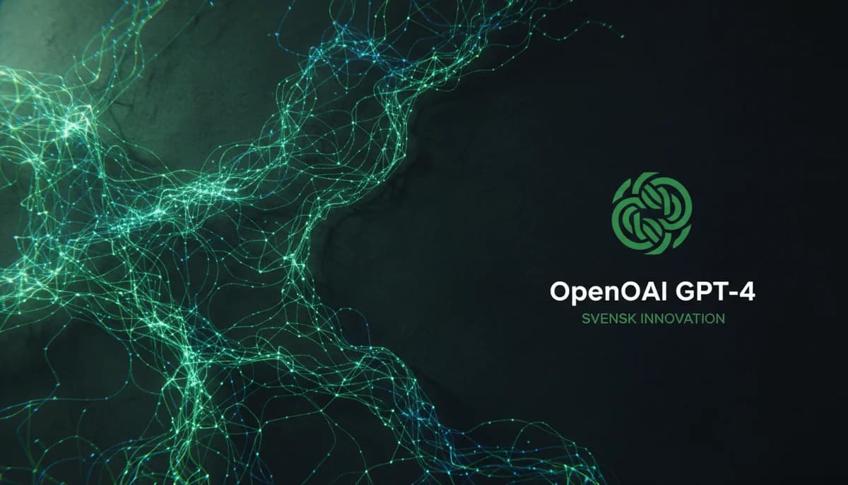 GPT-4-logotyp med nyckelförbättringar markerade för företagsanvändning