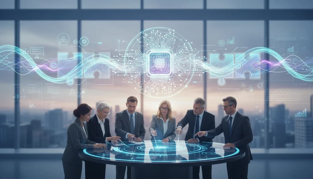 Kalkylator och diagram som visar ROI-beräkning för AI-investering